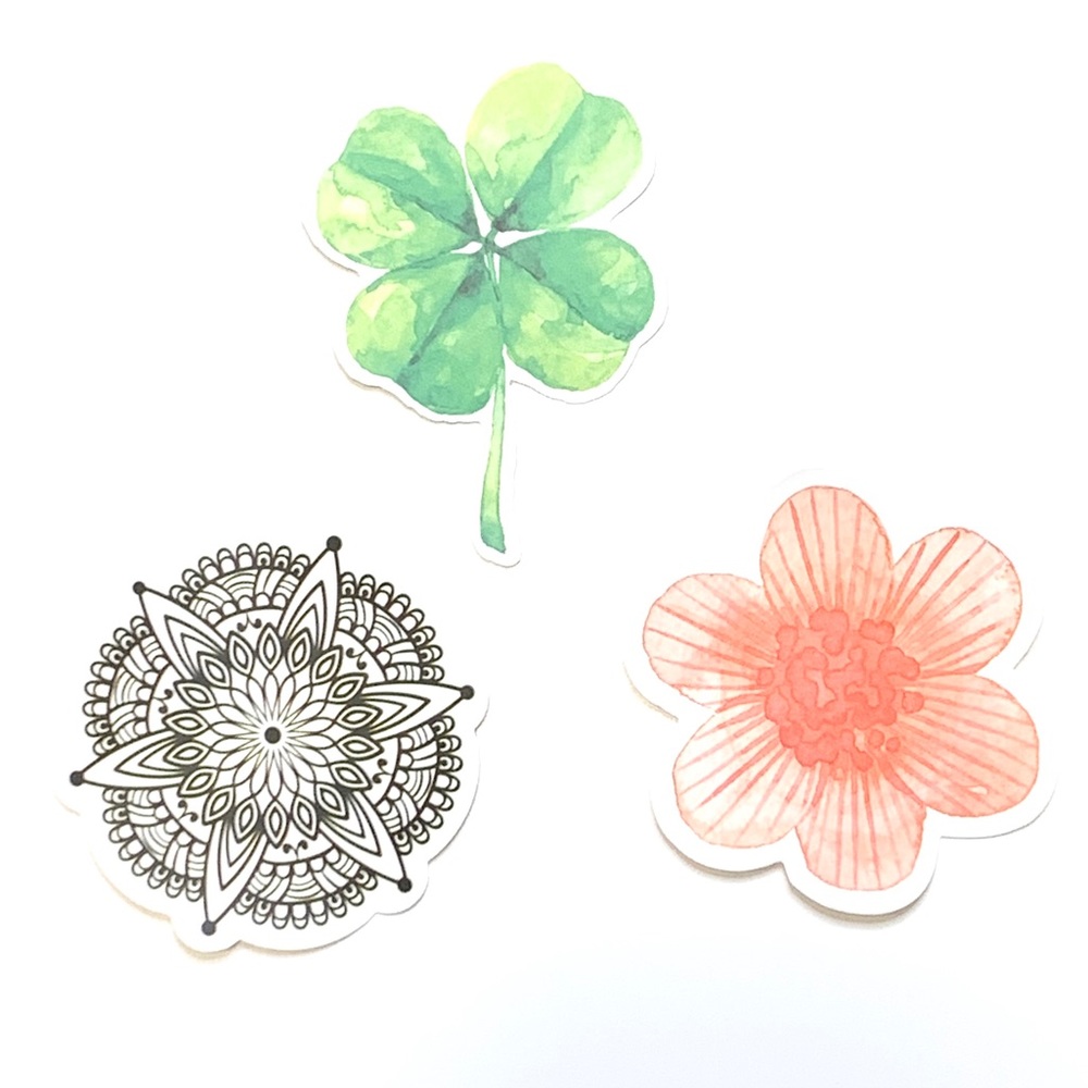 3pcs Flower Sticker Set
